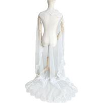 Delicate Tulle Bridal Headscarf Lace Edge Muslin Head Covering Elegant Wedding Veil  Party