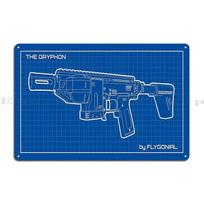 Gryphon Blaster Built Metal Plaque Kitchen Home Create Retro Wall Plaque Tin Sign Poster 20x30cm（7.8x11.8inch）