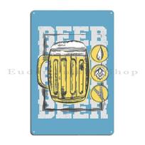 Beer Bier Glas Bierkrug Design Oktoberfest Metal Plaque Poster Cinema Cinema Bar Cave Design Garage Tin Sign Poster 20x30cm（7.8x11.8inch）
