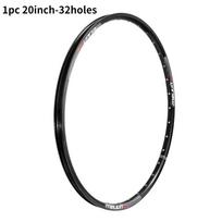 1PC/2PCS Folding Bike/BMX Disc Brake Rim 20-inch 32-hole ,Red & Blue Double-layer Aluminum Alloy Bicycle Rim 1pc Black
