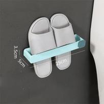 No Punching Shoe Rack Space Saving Flip Flop Shelf High Quality Bathroom Slipper Shelf mėlyna