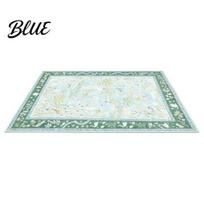 Tile Floor Rug Ethnic Floral Area Rug Retro Boho Living Room Plant Animal Washable Anti Slip Print Vintage Anti-Slip Indoor Carpet for Bedroom XS