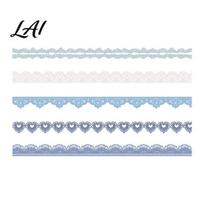 Durable Lace Decal PET Scrapbook Stickers Decorative Stickers for Journal Romantic Card Making Planner Notebook Photo Album Craft Decoration A