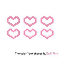 Self-adhesive Mosaic Love Car Sticker Cool Car Heart Sticker  For Car/Laptop/Window/Motorcycle rožinė