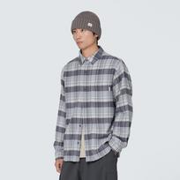 [Snowpeak] Recycle Check Shirt Dark Gray (S24FMFSH02) 100