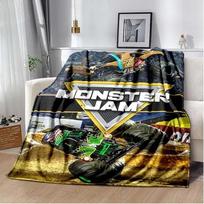 Monster Jam Grave Digger Truck Hot Wheels Sofa Blanket Lightweight Warm Insulation Blanket Bed Office Car knee padsThrow Blanket Size: 75*100cm, Weight: 230 GSM