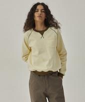 Mc Wood Gun Akarit 3412 Brushed Standard Fit Cream Contrast Crew Neck Sweatshirt M