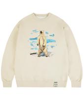 Graver [Unisex] Wild Polar Bear Sweatshirt_Cream Cream/Xl