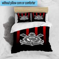 1PC Football Club Emblem 3pcs Bedding,Including 1pc Duvet Cover And 2pcs Pillowcases Perfect for Christmas,Ideal for Bedroom, Dormitory 135cm*200cm