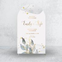 Arch Backdrop Cover White Gray Design Suitable for Wedding Ceremony Photograph Background Decoration Prop Elastic Fabric 1.6x3.9ft (50x120cm)