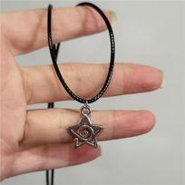 Star Pentagram Vortex Pendant Chain Necklace For Men Women Unisex Fashion Hip Hop Y2K Goth Punk Jewelry Grunge Charm Accessories