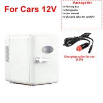 Portable 4L Mini Beauty Fridge Car & Home Dual Use Cooling Heating Refrigerator Skincare Cosmetics Makeup Face Fridge for Travel For Car 12V