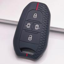 Smart Key Cover for Peugeot 3008 5008 2008 308 508 Citroen C4 C5 C6 C3 Aircross C4 Picasso Honeycomb Texture Racing Stripe Smart Remote Key Protector juoda