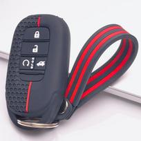 Silicone Key Cover for Honda Accord Civic CR V HR V Pilot Passport Odyssey Ridgeline Insight Clarity Fit Jazz with Keychain Smart Remote Key Protector juoda