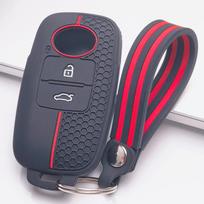 Silicone Key Fob Cover for Toyota Raize Yaris Ativ Yaris Cross Veloz Avanza Rush Wigo Daihatsu Rocky Honeycomb Texture Anti Scratch Key Fob Protector juoda