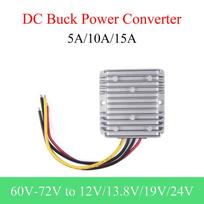 DC 60-72V to 12V/13.8V/19V/24V DC Power Converter 5A 10A 15A Buck Regulator Step-Down Voltage Supply Moudle Waterproof For Car 12V