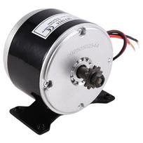 AEE5-12V 250W High Speed Motor Gear For 25H Chain Reduction Electric Motor Sprocket Brushed DC Motors Reductor E‑Bike Scooter Black  Silver