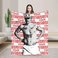 Respect Your Mother Baby Harrys Styles Together, Together Tour Flannel Blanket Soft Warm Throw Blanket Bedspread Sofa Bed Cover Size: 75*100cm, Weight: 230 GSM