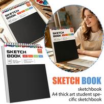 Thick Sketchbook for Artists, Drawing , Sketch Pad for Students One Size juoda