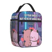 Bestselling Bubu Dudu Valentine Valentine Day Kawaii Insulated Lunch Bag Pet Snack Carry Lightweight Lunch Bag One Size