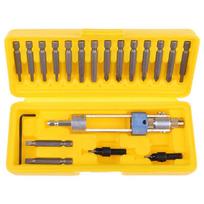 Countersink Drill Bit Driver Swivel Quick-Change Screw Tool With Portable Box20x 1 geltona