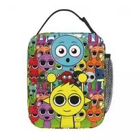 Sprunki Team Funny Games Insulated Lunch Bags Large Reusable Thermal Bag Lunch Box Tote College Travel Men Women One Size