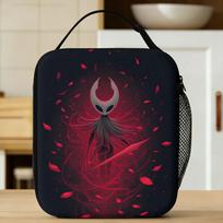Hollow Knight Video Game Lunch Bag  Retro Lunch Box School Portable Thermal Tote Handbags For Unisex Oxford Print Cooler Bag One Size