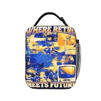 Frutiger Aero Retro Vibes Y2K 90's Lunch Bag  Aesthetic Lunch Box Travel Convenient Thermal Lunch Bags For Girls Cooler Bag One Size
