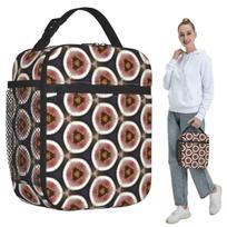 Fig Geometric Pattern Insulated Lunch Bag for Women Office Cooler Thermal Food Box Tote Leakproof Lunch Boxes Container One Size