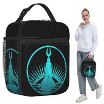 Bioshock Rapture Teal Faded Insulated Lunch Bag for Women Office Cooler Thermal Food Box Tote Portable Lunch Boxes Container One Size