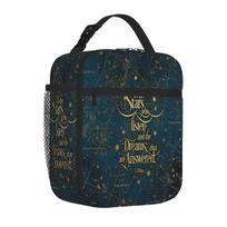 Bestselling Sarah J Maas A Court Of Thorn And Roses Graphic Carry Lunch Bag Business Travel Meal Shoulder Lunch Bag One Size