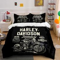Motorcycle with Harley-Davidson text. Bedding sets Duvet cover sets Duvet covers Pillowcases(1*Duvet Cover 2*Pillowcases without duvet insert) 135x200cm
