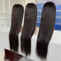 Bone Straight Wave HD for Lace Front Wigs Bangs Brazilian Virgin Remy Human Hair Transparent Lace Long Length Black Women 100% (as the picture,Straight&10 inches)