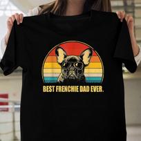 Vintage Best Frenchie Dad Ever Dog Lover for Father's Day T-Shirt - Gift for Dog Lovers - Funny Dog - Frenchie Lovers - Father's Day 3XL