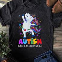 Autism awareness Dabbing unicorn puzzle piece  - Autism Awareness Shirt - Mother's Day 4XL