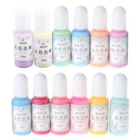12 Bottles Liquid Epoxy Resin Colorant Macaron Candy Color Pigment Dye DIY Craft 1
