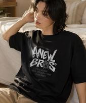 Anew Bros Manifest Oversized Short Sleeve T-Shirt 10 Colors [Anse_9103] (A Type) Gray_Anse_9103/3Xl