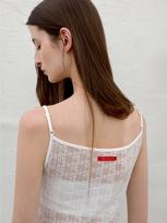 Atelier Nine Back Lace Sleeveless Tee(T-7027) White/S