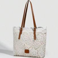 Lace woven bag flower beach bag seaside vacation shoulder bag large capacity travel bag versatile bag