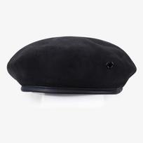 Solid Color Uniform Cap Autumn and Winter Painter Cap Fashion Berets Hat  Women Men juoda
