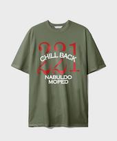 Basrak Moto Relax Short Sleeve T-Shirt Forest Khaki/2Size