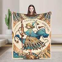 Witch Hat Atelier Blankets Super Warm Street Trend Plush Bedding Throws For Couch Chair Sofa Bed Camping Bedspread Bed Cover Size: 75*100cm, Weight: 230 GSM