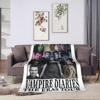 The Vampire Diaries Damon Salvatore Blanket Flannel Winter Breathable Soft Throw Blanket for Sofa Bedroom Bedspread Size: 75*100cm, Weight: 230 GSM