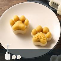 2pcs/set Strawberry/Pineapple/Cat Paw Shape Mooncake Mold Embossed Pastry Mold  Mid-Autumn Festivals dog paw