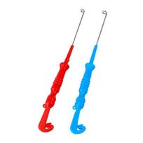 Gear Tying Loop Tool Fishing Hook Extractor Knot Tying Tools Fishing Hook Detacher Knot Tyer Tool 2pcs random color