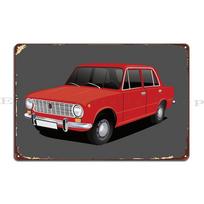 Vaz 2101 Lada 1200 Red Metal Plaque Party Character Living Room Plaques Painting Tin Sign Poster 20X30CM