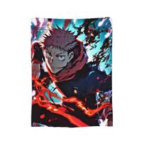 Jujutsu Kaisen Blanket Gojo Satoru Anime Flannel Throw Blankets Bedding Couch Personalised Soft Warm Bedspreads, Size: 75*100cm, Weight: 230 GSM