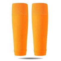 Professional Children's High-Elastic Football Leg Protector Set Towel Bottom Slip-On Breathable Mesh Single-Layer Fixed Socks M oranžinė