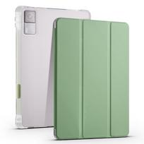 For Xiaomi Redmi Pad 10.61 3-folding Transparent TPU Smart Leather Tablet Case with Pen Slot žalia