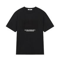 Jambangi Unisex) High-Frequency Transfer T-Shirt (Semi-Oversized)_An2Wts344-Bk Black/S